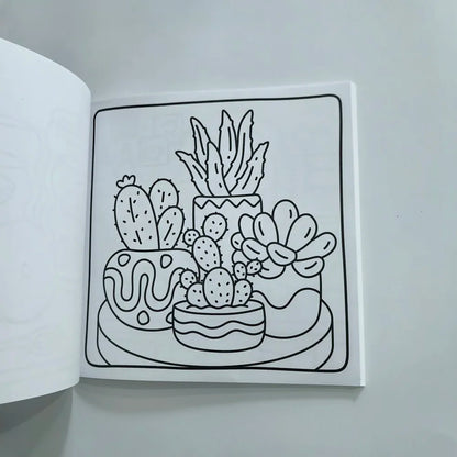 Cozy Girl Homebody Cute Coloring Book for Stress Relief Art Drawing Book Perfect Gift for Party and Birthday