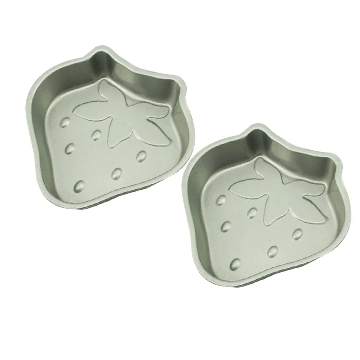 2 Pcs Baking Dishes  Oven Bakeware Pan Chocolate Strawberry Cake Child Mold Heart