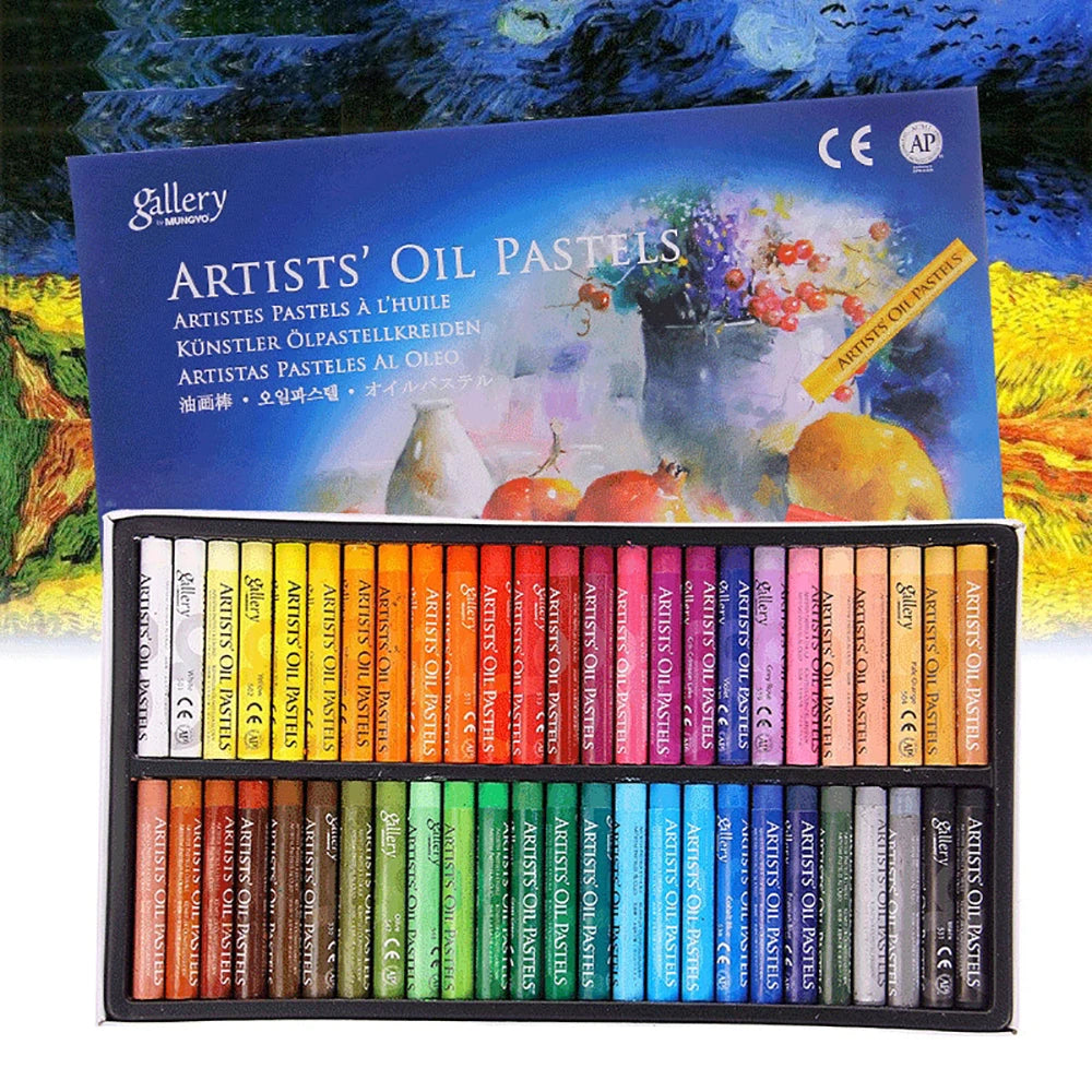 Artist Oil Pastel Set 12/25/50 Professional Painting Drawing Graffiti Art Crayons Washable for Students Round Non Toxic Sticks