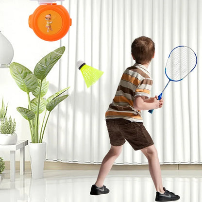 Solo Badminton Training Device Badminton Single Player Rebound Practice Swing Adult Self-Adhesive Elastic Badminton Trainer Set