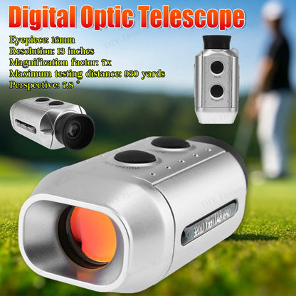 Golf Laser Rangefinder Telescope 7x18m Digital Optic Range Finder Hunting Golf Slope Monocular Distance Meter for Yards Measure