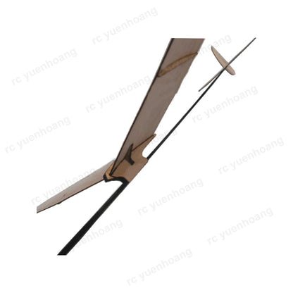 1Set Hand Thrown Carbon Rod Model Airplane Wooden Hand-throwing Glider Plane Wingspan 377mm for DIY Assembly Kit