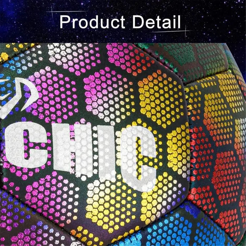 Reflective Soccer Ball Luminous Footballs Night Glowing Soccer 4/5 Ball Light Up Training Football Match Ball For Kids Children