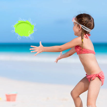 Silicone water sprinkling frisbee children's frisbee beach toy, outdoor beach parent-child water play toy