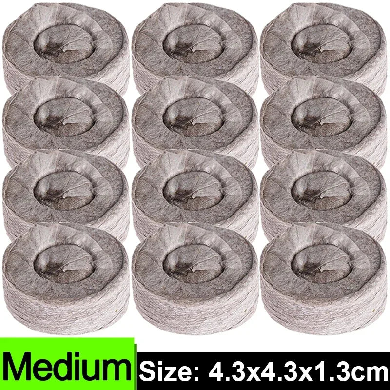 10-50PCS Planting Seedling Blocks Starter Plugs Nutrient Soil Compressed Peat Pellet Nursery Pot Greenhouse Garden Transplanting