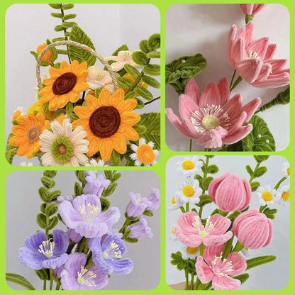 100pcs Colorful Chenille Stems Pipe Cleaners Kids Educational Toys Handmade Plush Tinsel Twist Sticks For DIY Craft Supplies