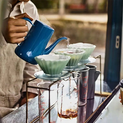 Transparent Resin Coffee Filters Holder For Coffee Maker Reusable Paperless Single Cup Coffee Maker Resin Origami Dripper Holder