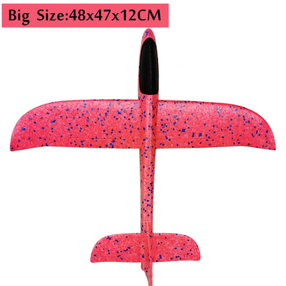 Large Foam Plane Glider Hand Throw Airplane Inertial EPP Bubble Planes Outdoor Launch Kids Toys for Children Boys Gift