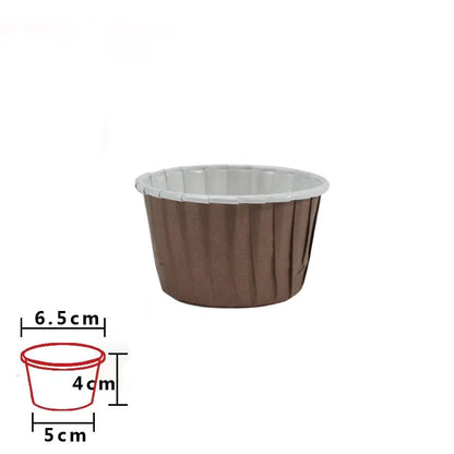 50/100pcs Non-stick Cupcake Tray DIY Cake Mold Rolled Edge Cups 3.25oz Mini Pack Muffins Cup Children's party Baking Supplies