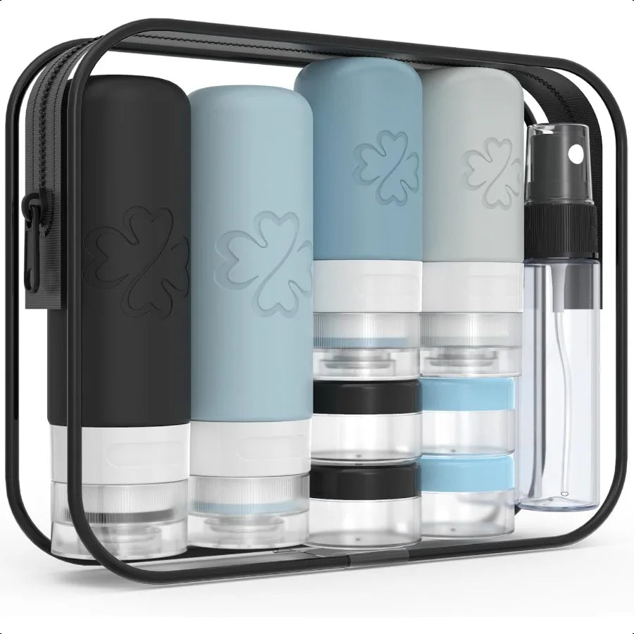 18 Pack Travel Bottles for Toiletries Silicone TSA Approved Travel Size Containers for Toiletries Leak Proof Refillable Travel
