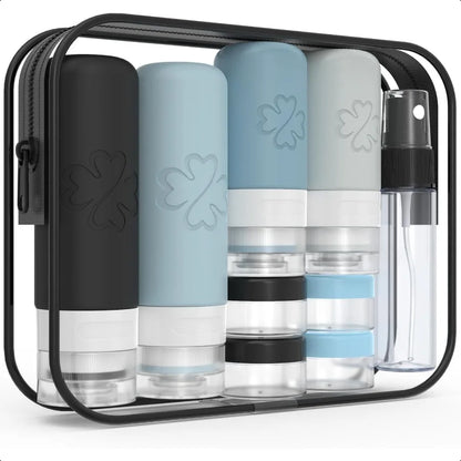 18 Pack Travel Bottles for Toiletries Silicone TSA Approved Travel Size Containers for Toiletries Leak Proof Refillable Travel