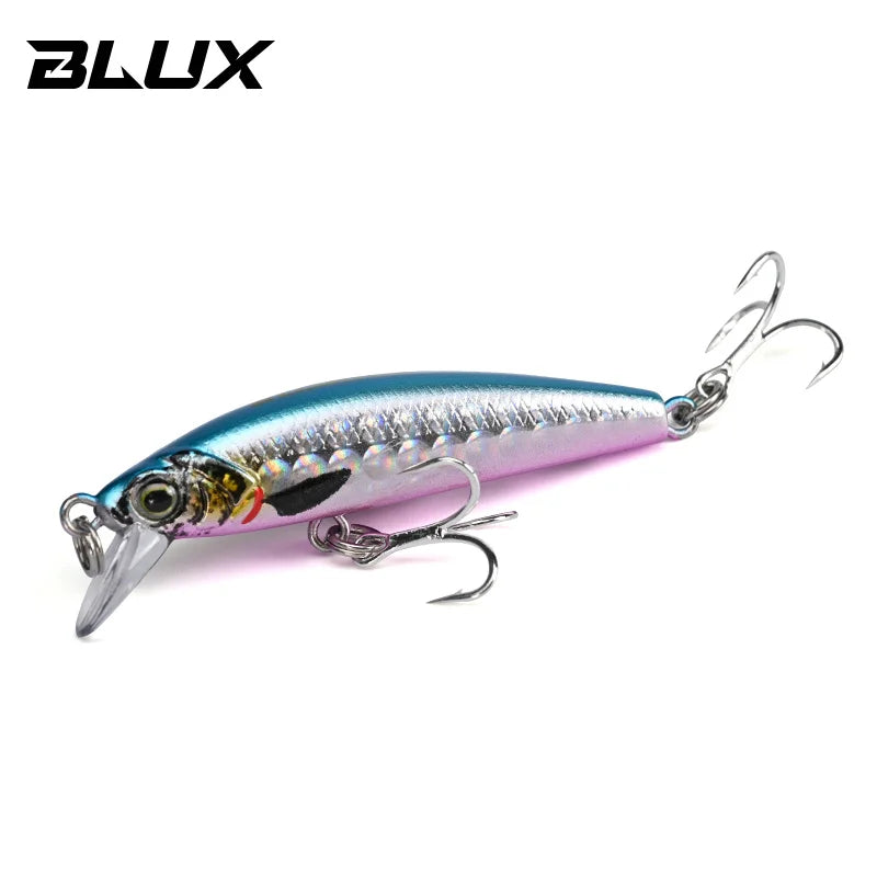 BLUX Gravity Minnow 50mm Long Cast Heavy Shrink Fishing Lure 4.3g Wobbler for Freshwater Saltwater Bass Pike Hard Plastic Bait