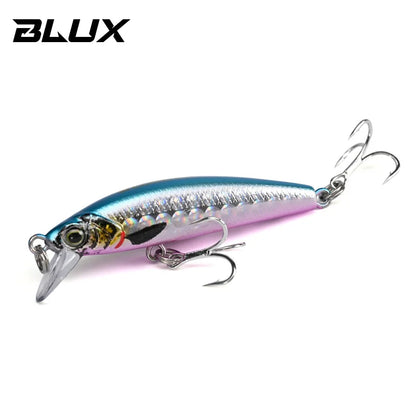 BLUX Gravity Minnow 50mm Long Cast Heavy Shrink Fishing Lure 4.3g Wobbler for Freshwater Saltwater Bass Pike Hard Plastic Bait