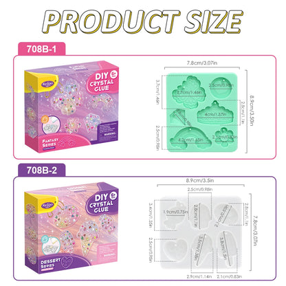 Kids DIY Crystal Glue Key chain Art Craft Set for Girls birthday Gift