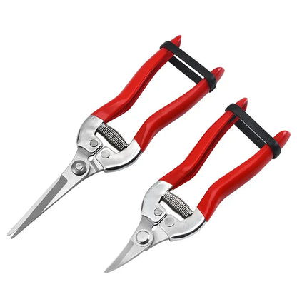 Stainless Steel Pruning Scissors Gardening Scissors Household Fruit Picking Grape Scissors Garden Branch Pruning Tools