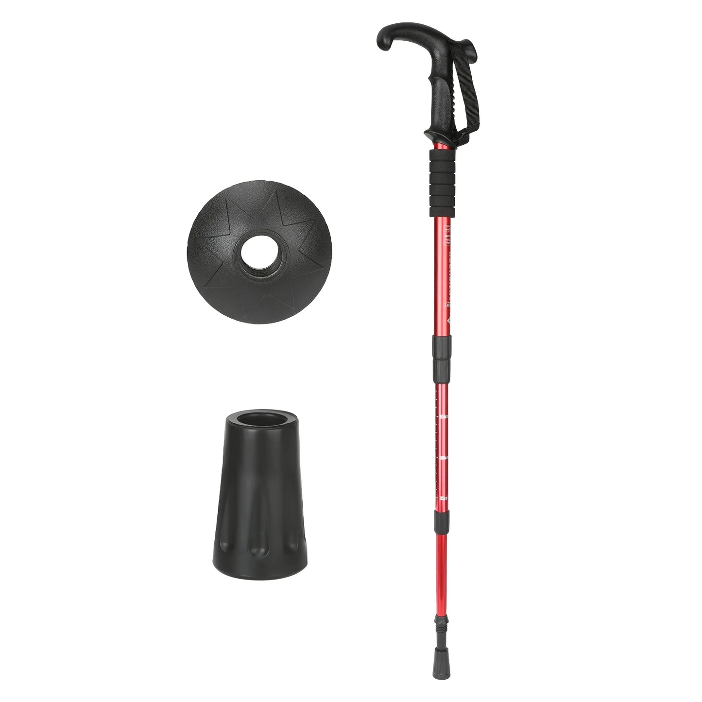 Mountain Climbing Crutch Scalable Trekking Pole Outdoor Straight Handle Hiking Climb Stick Suitable For Particularly Steep Climb