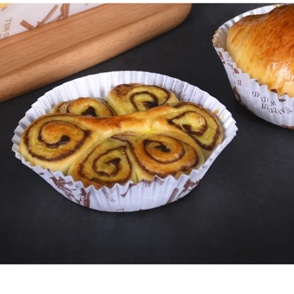 Round Cupcake Liners Greaseproof Paper Baking Cups Non-stick Muffin Wrappers Oven Safe For Muffins Brownie Quiche Snacks