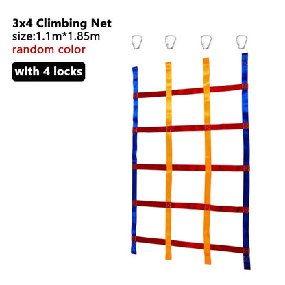 1.85m Climbing Net for Kids Portable  Ladder Polyester Ninja Cargo Net Warrior Obstacle Courses Swing Set Outdoor Treehouse