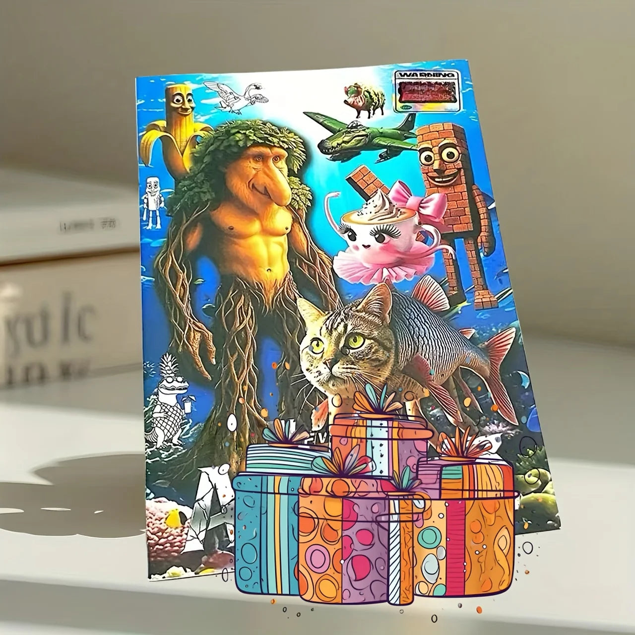 4pcs Drawing Coloring Book Set Italian Brainrot Animals Full Illustrated Line Collection-Tung Tung Tung Sahur Tracing Book, Rich