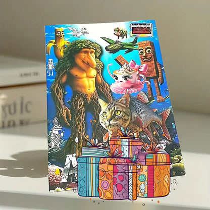 4pcs Drawing Coloring Book Set Italian Brainrot Animals Full Illustrated Line Collection-Tung Tung Tung Sahur Tracing Book, Rich