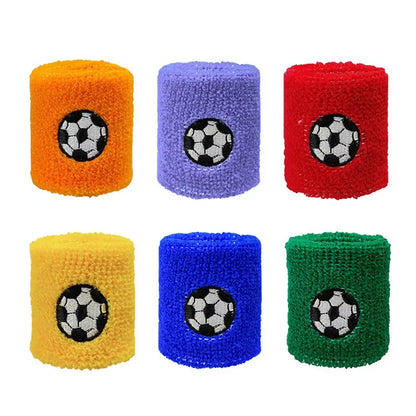 6pcs Sports Sweatbands Moisture Wicking Athletic Terry Cloth Kids Wristband For Football Tennis Basketball Running Gym Working