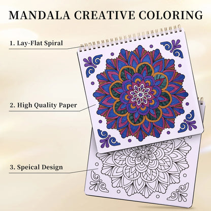 Beautiful Mandala Adult Coloring Book for Relaxation, Coloring Books with Inspirational Quotes Making it a Great Gift,