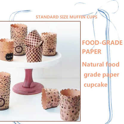 50Pcs Cupcake Paper Cups Wrapper Cake Mold Muffin Cupcake Liners Baking Cup