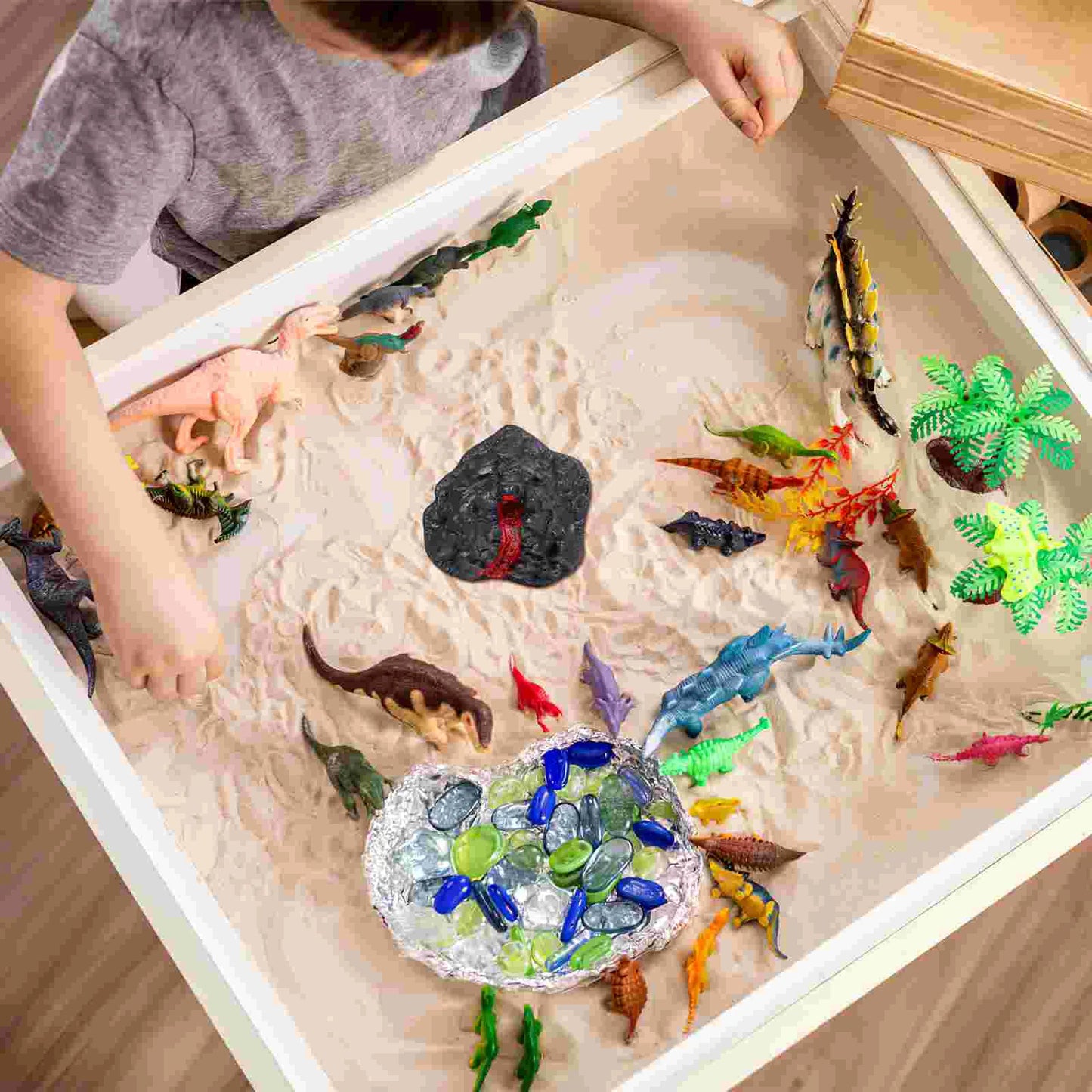 10 Pcs Volcano Model Toy Artificial Decorations Plastic Simulation Adornments Models Toys