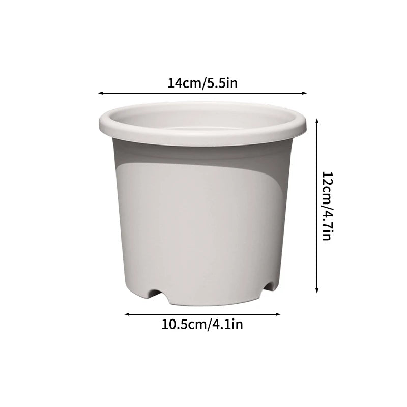 Plastic Flowerpot with Drainage Holes Plant Nursery Pot Seed Starting Pot Plastic Flower Plant Container for Succulents Seedling
