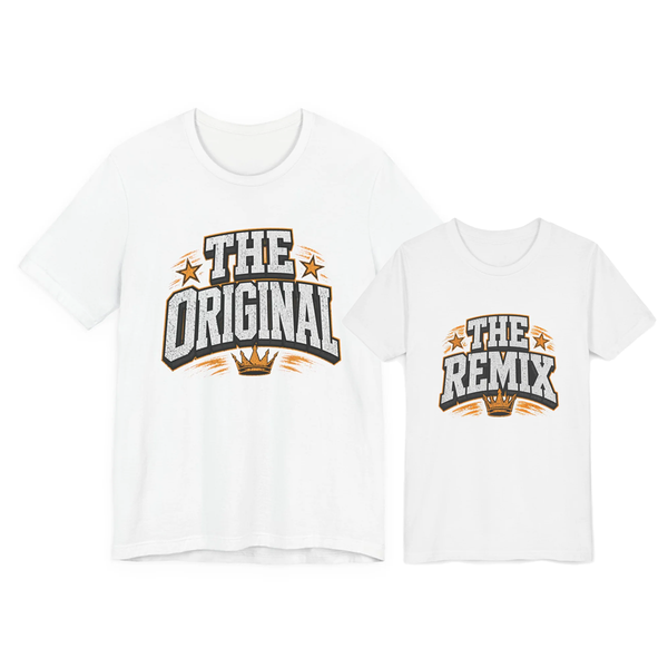 Father Son Matching T-shirts - The Remix White Tee