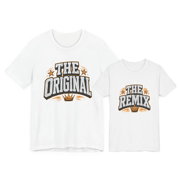 Father Son Matching T-shirts - The Remix White Tee